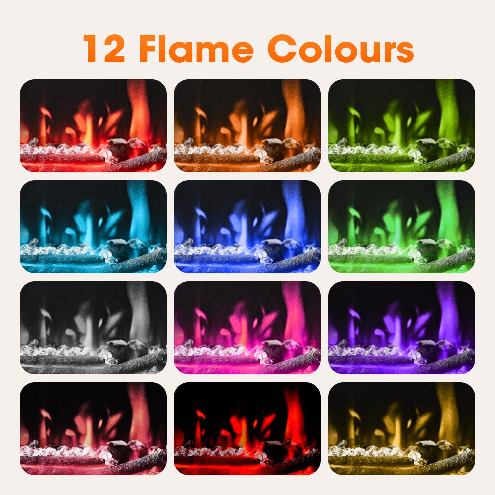 40/50/60" Electric Fireplace Recessed insert or Wall Mounted Standing Heater