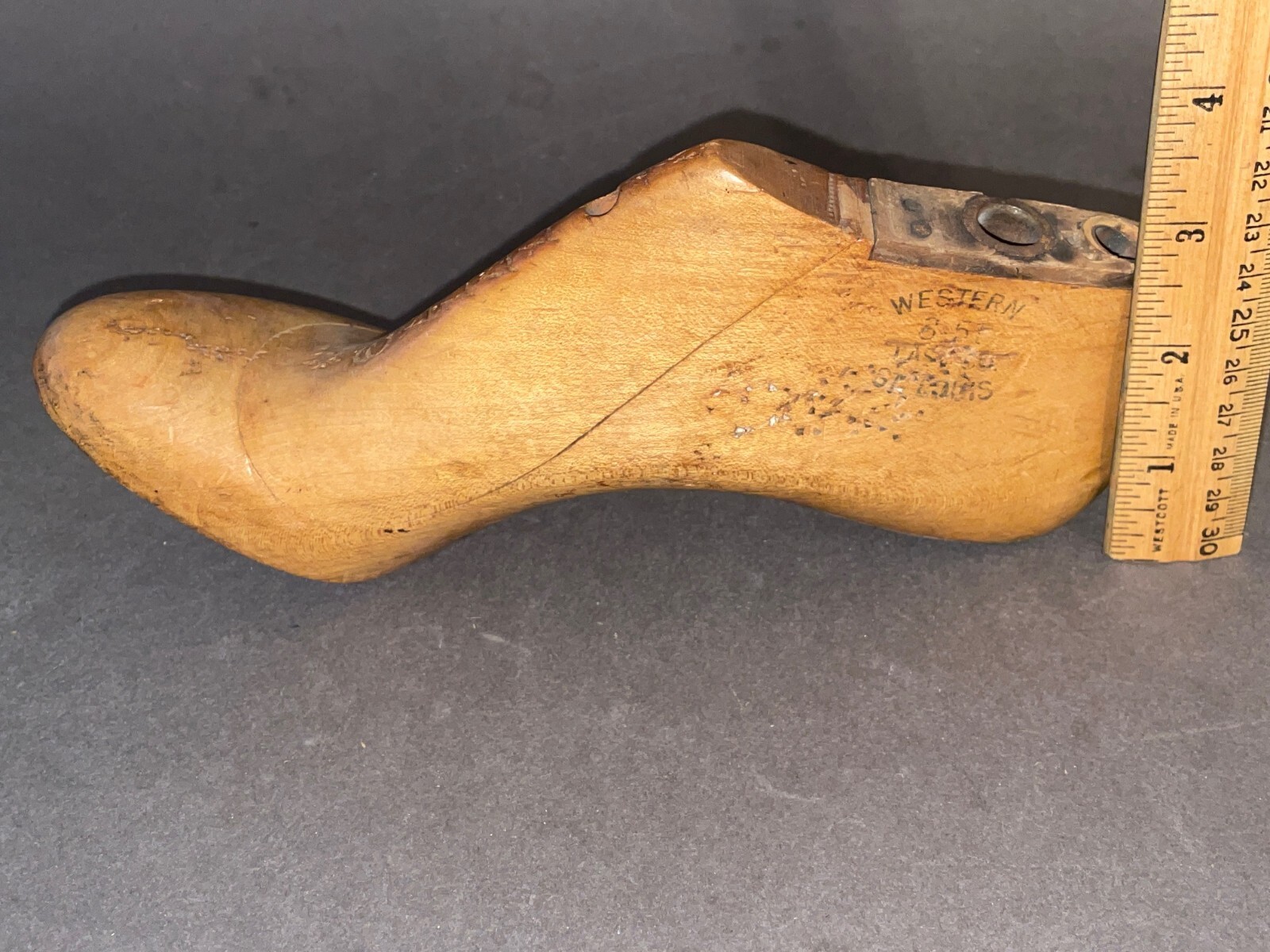 ANTIQUE WESTERN ST. LOUIS WOMEN'S WOODEN SHOE MOLDFORM STRETCHER 240 SIZE 6AAA