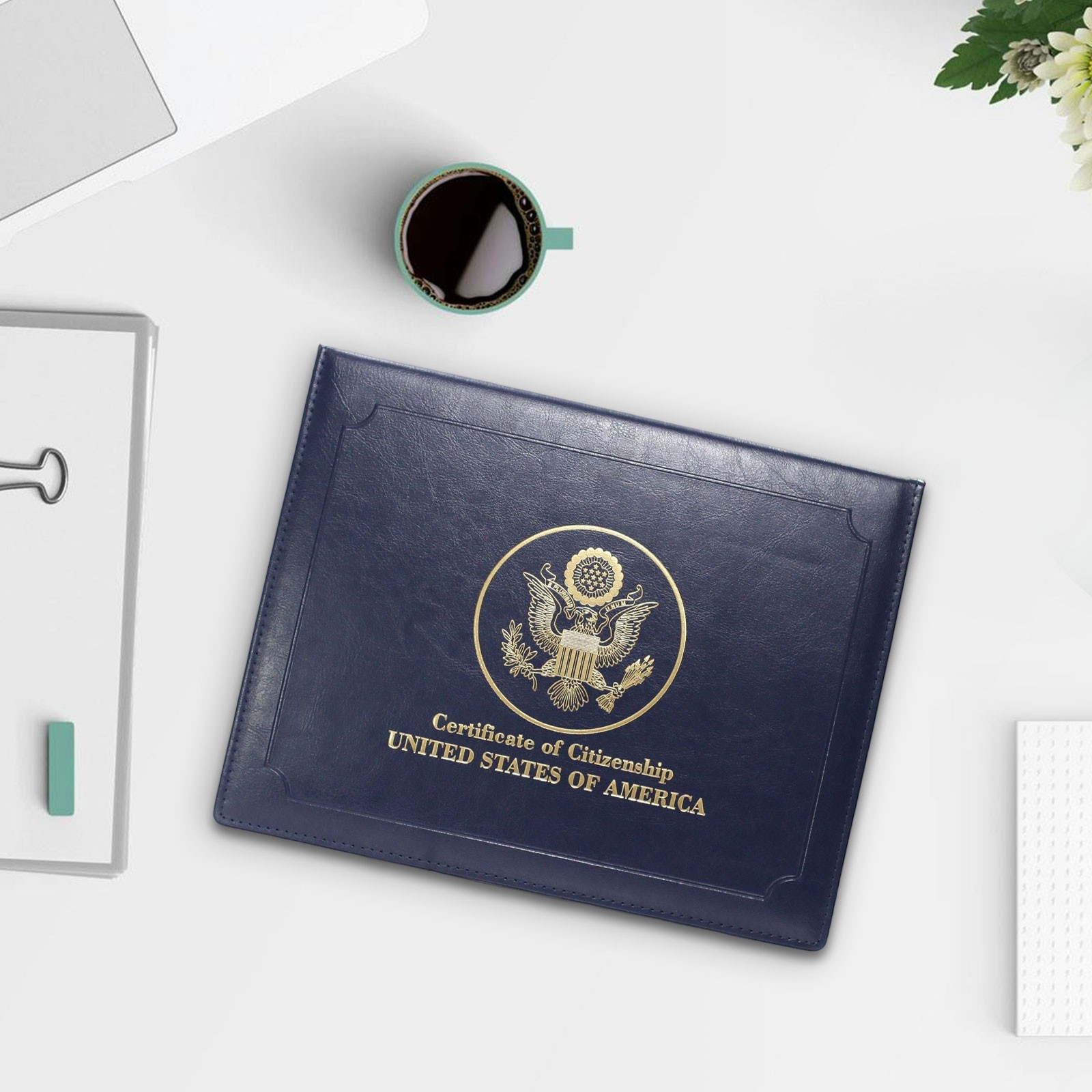 Citizenship Certificate Holder - US Citizenship Gifts - PU Naturalization US