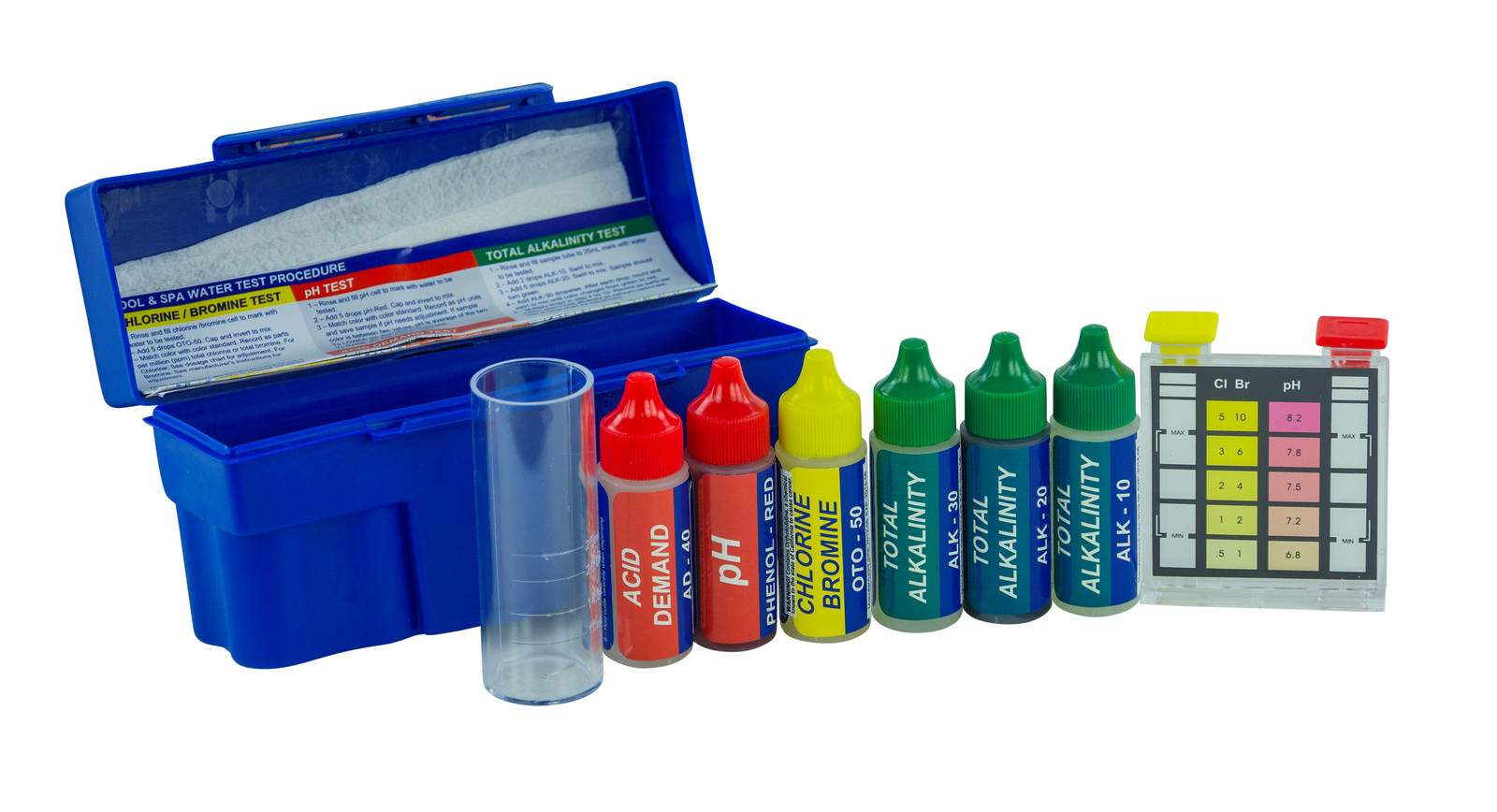 Swimming Pool & Spa 5 Way Chemical Test Kit-Test Chlorine/Bromine/pH