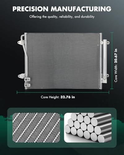 Condenser Air Conditioning Compatible with 2016-2021 for VW Passat 1.8L 2.0L