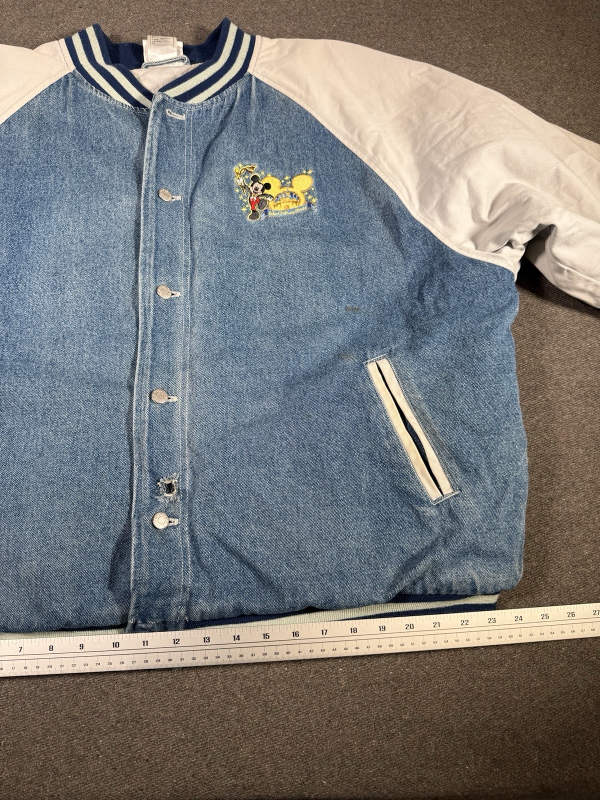 Vintage Walt Disney The Happiest Celebration On Earth Jacket Men’s Size XL Denim