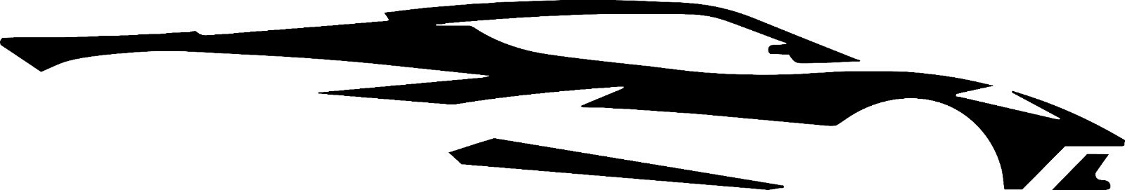 C8 Corvette Silhoutte Garage Wall Decals 4 feet long