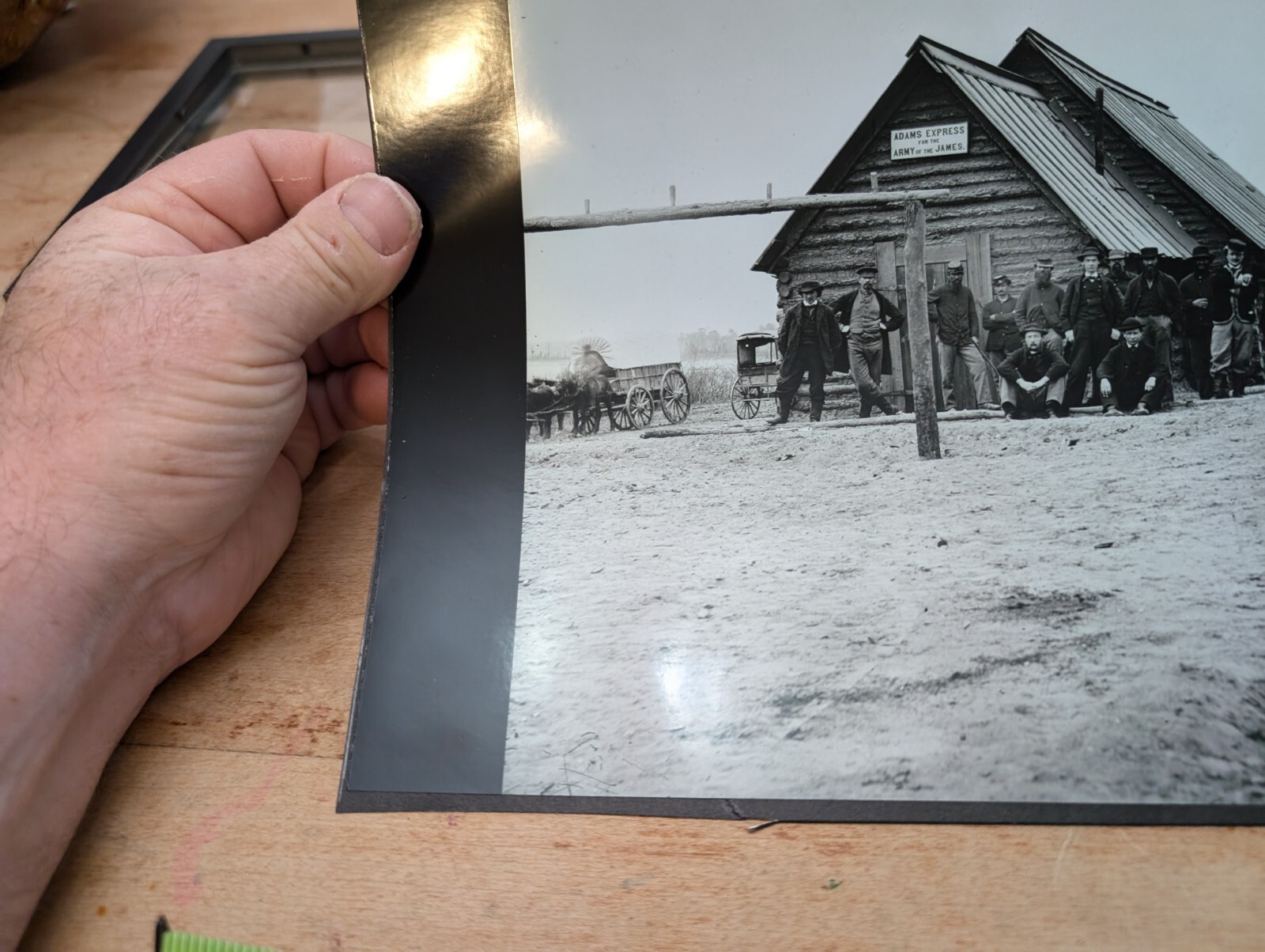 VTG Photo Adams Express For The Army Of The James Civil War Soldiers Framed
