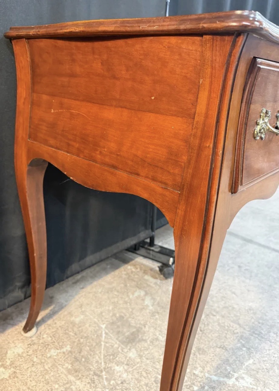 Antique mid-century John Widdicomb flip top vanity