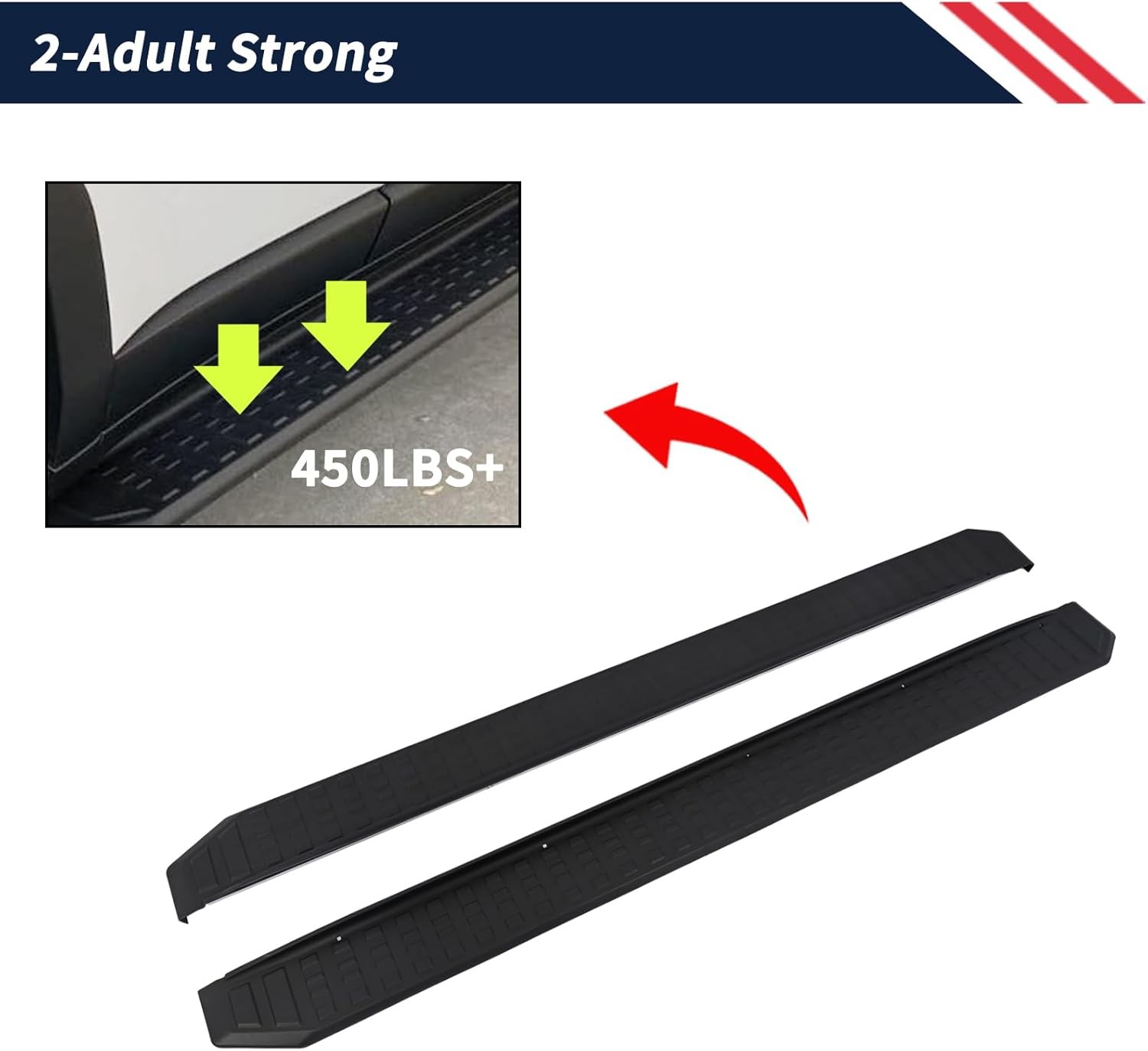 6" Running Boards Side Steps Nerf Bars Fits for Toyota 4Runner N500 2025 2026 Ac