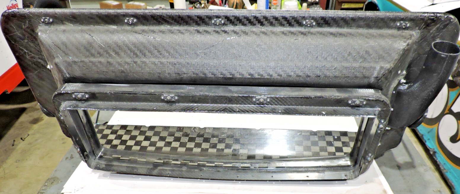 Fibreworks Radiator cradle & flex ducting  14" x 30" complete Nascar late model