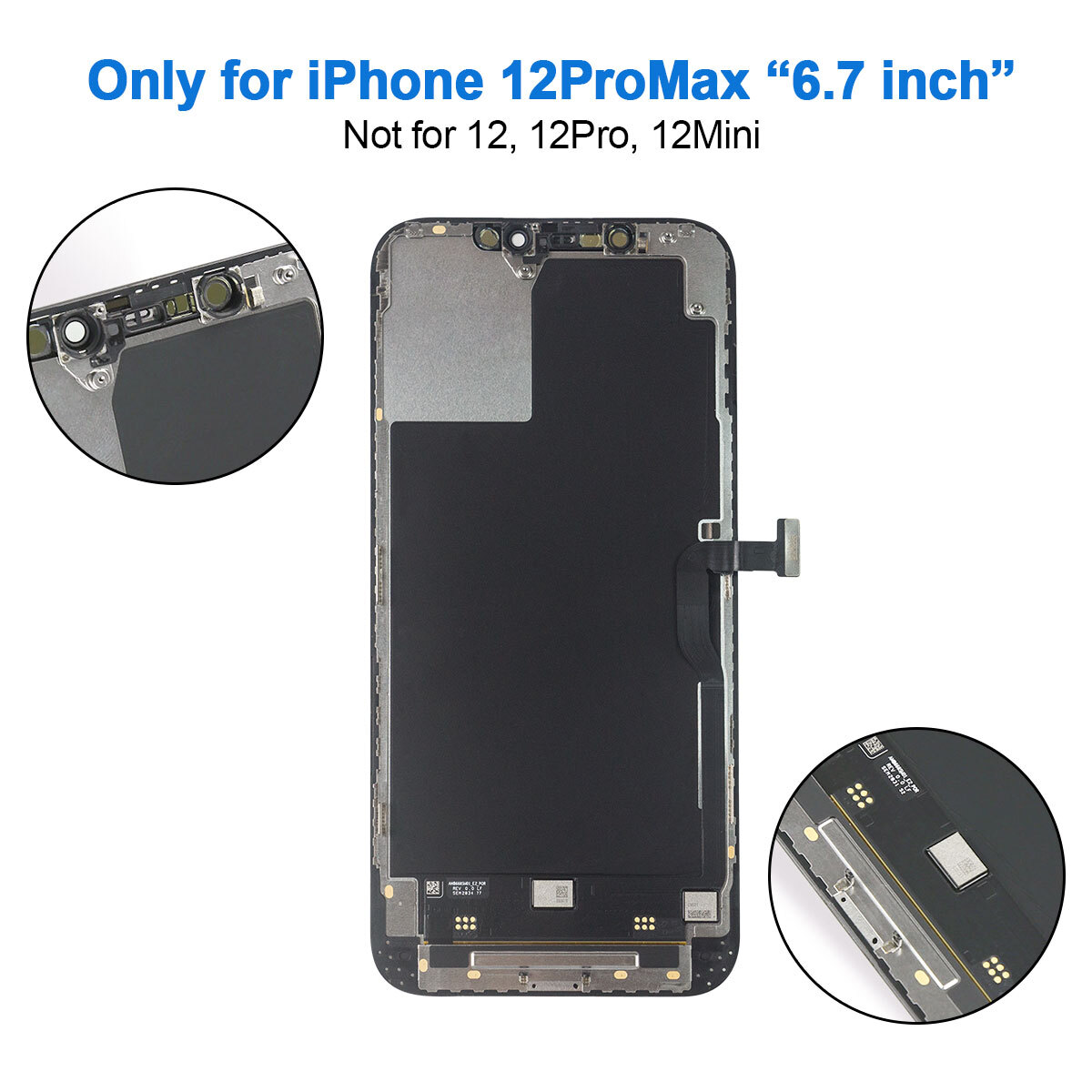 For iPhone 12 Pro Max Display LCD Touch Screen Digitizer Replacement Assembly