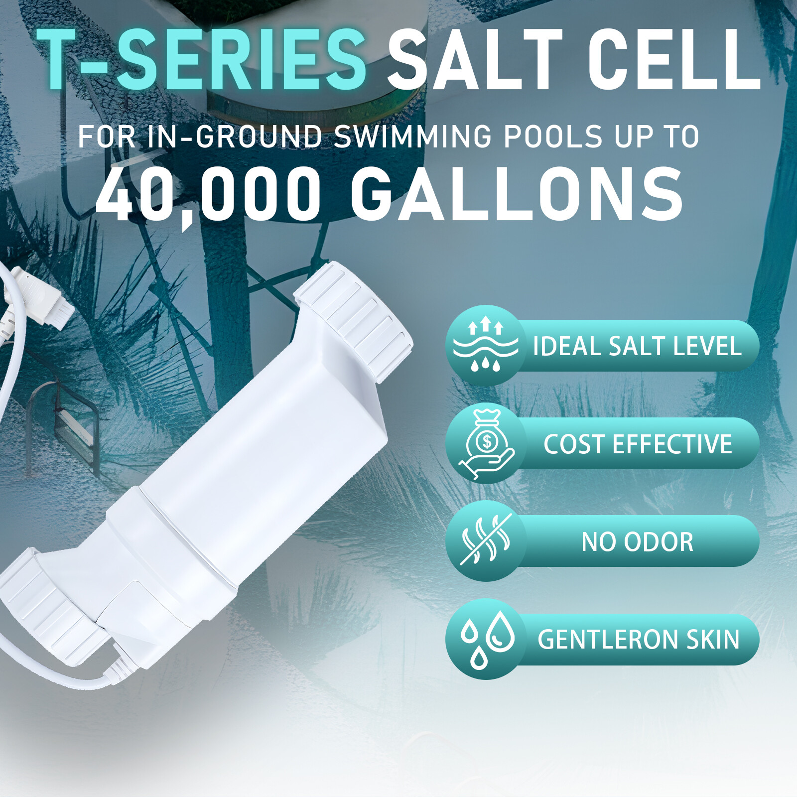 Salt Water Pool chlorinator System 40000 Gallon For Hayward Turbo Cell T-15