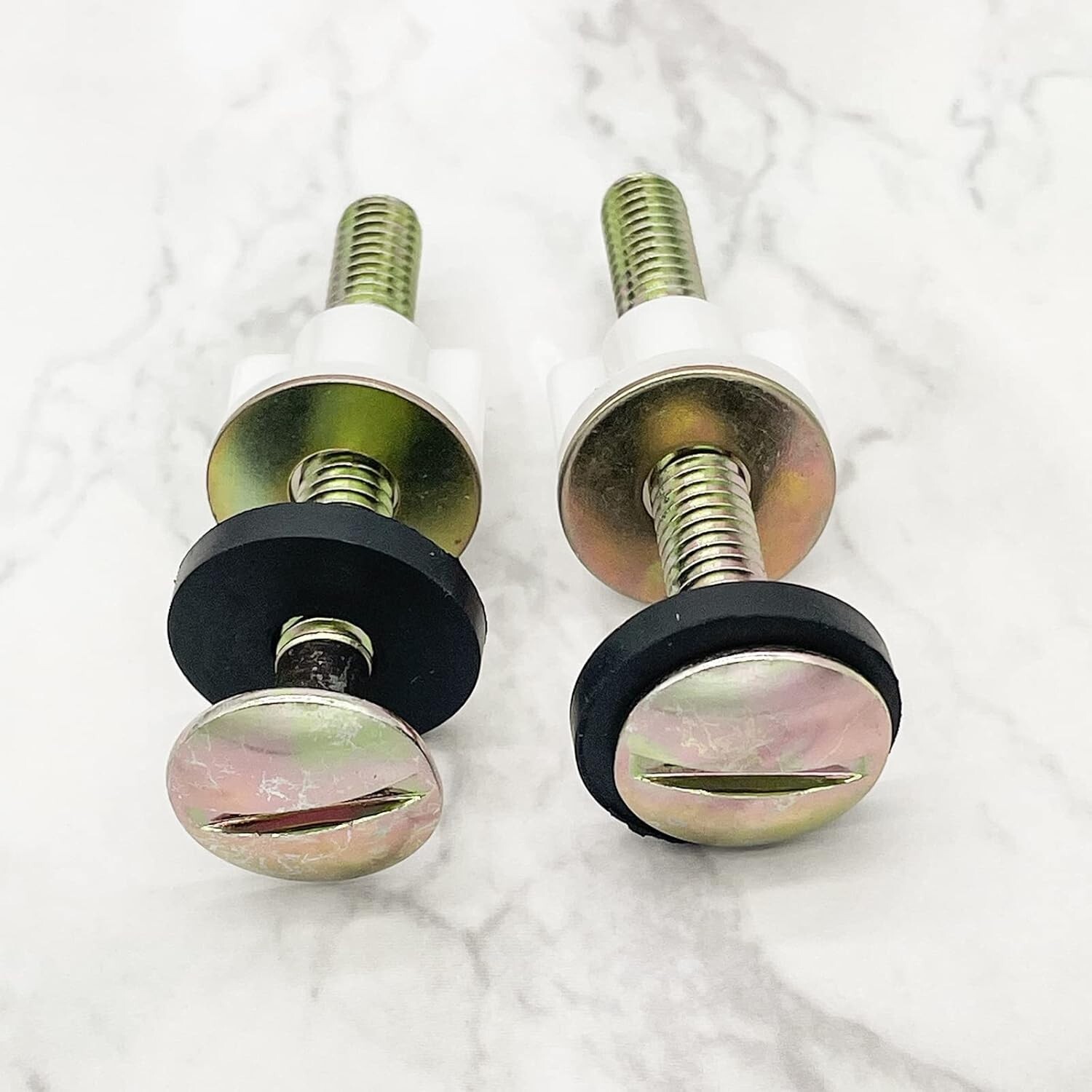 tBOETOADG 2Pcs Universal Toilet Seat Bolt and Screw Set Heavy Duty Toilet Sea...