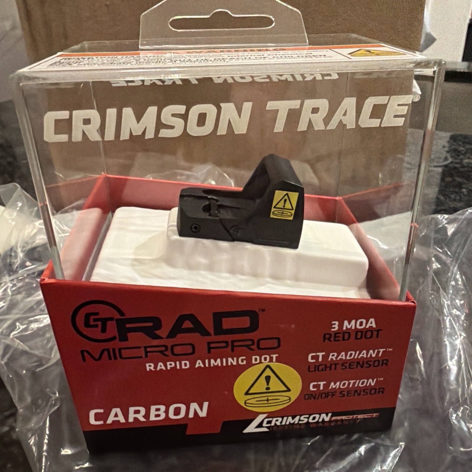 Crimson Trace CT-RAD Micro PRO Red Dot Sight 3 MOA Compact Pistol Optic NEW
