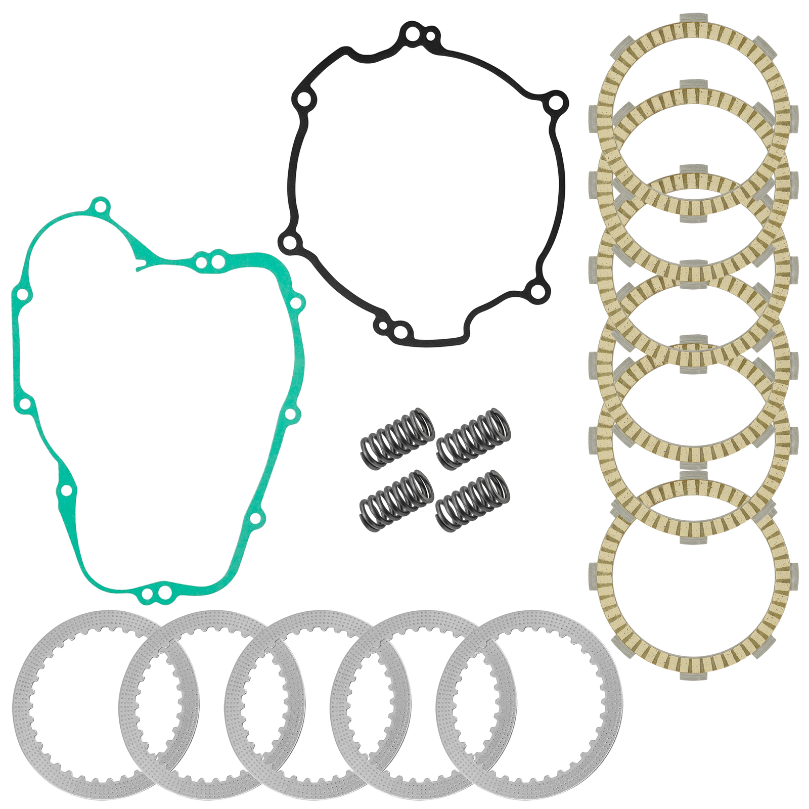 Clutch Plates w/ Springs Gaskets Kit for Kawasaki KX80 KX85 KX100 KX112 1998-24