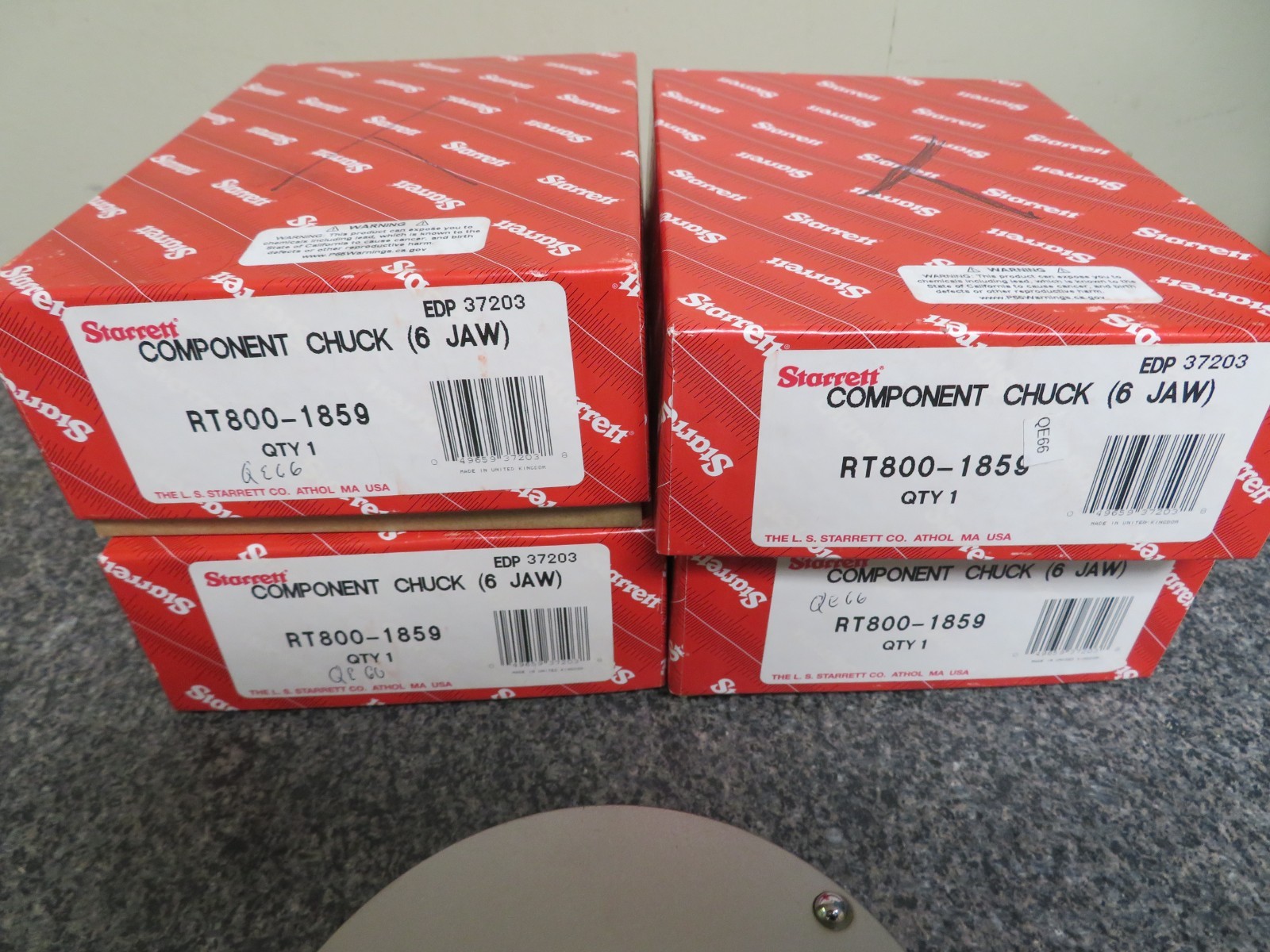 Starrett RT800-85 Bison 3866-85 6-jaw scroll chuck ID to 3.7" QE66
