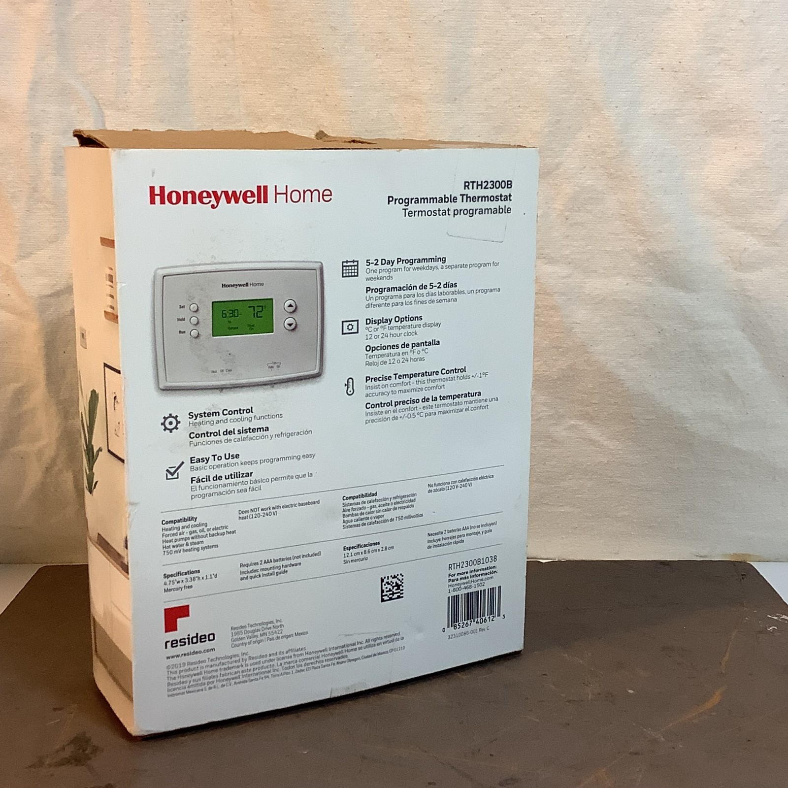Honeywell Home RTH2300B 5-2 Day Programmable Thermostat