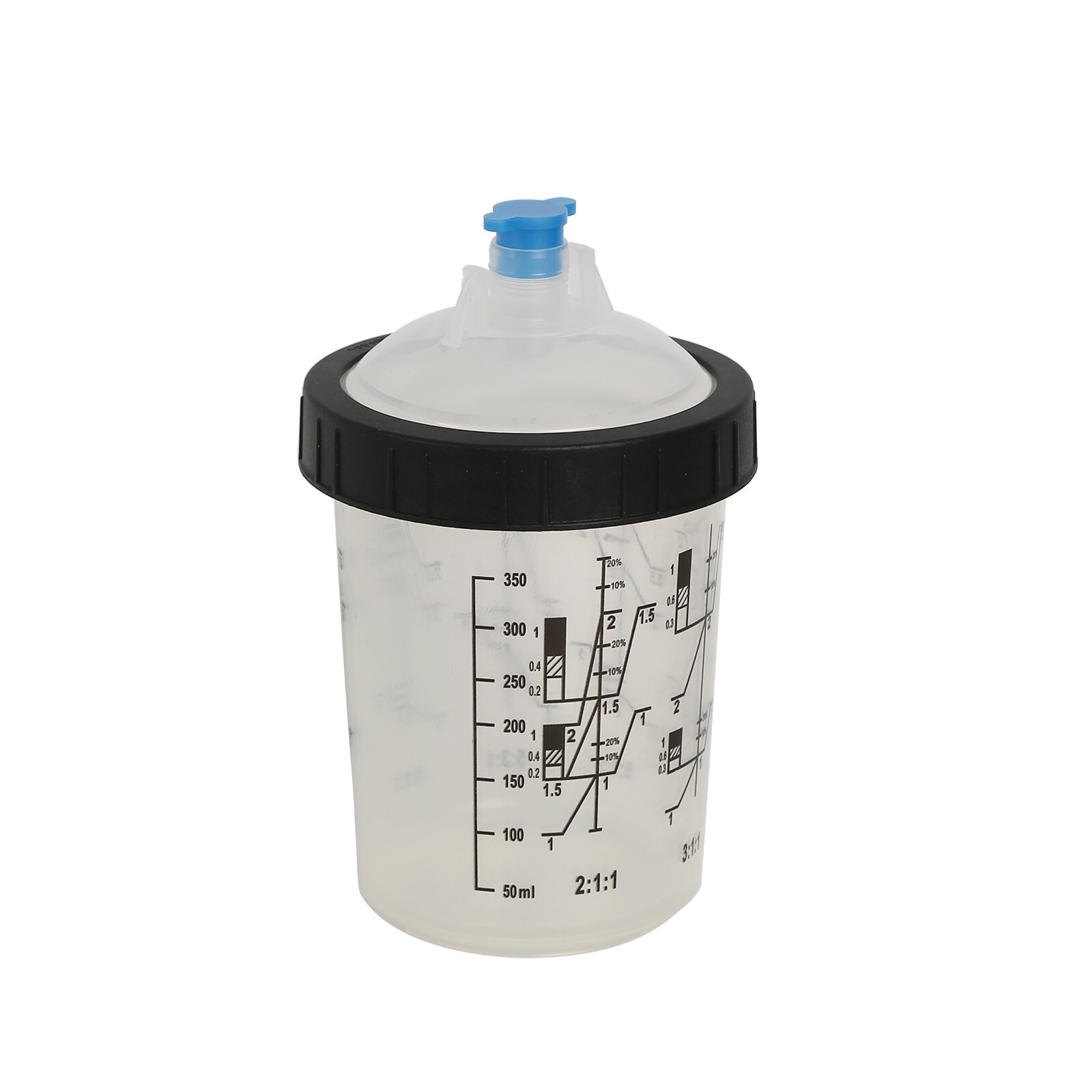 50 Pack 13 Ounce Disposable Paint Spray Gun Cup Kit w/ Cup Liners &Sealing Plugs