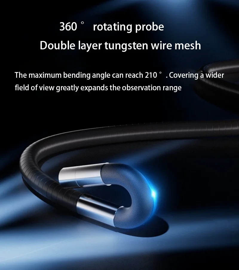 7-inch 2-Way 360° Articulating Borescope Industrial Endoscope Inspection Camera