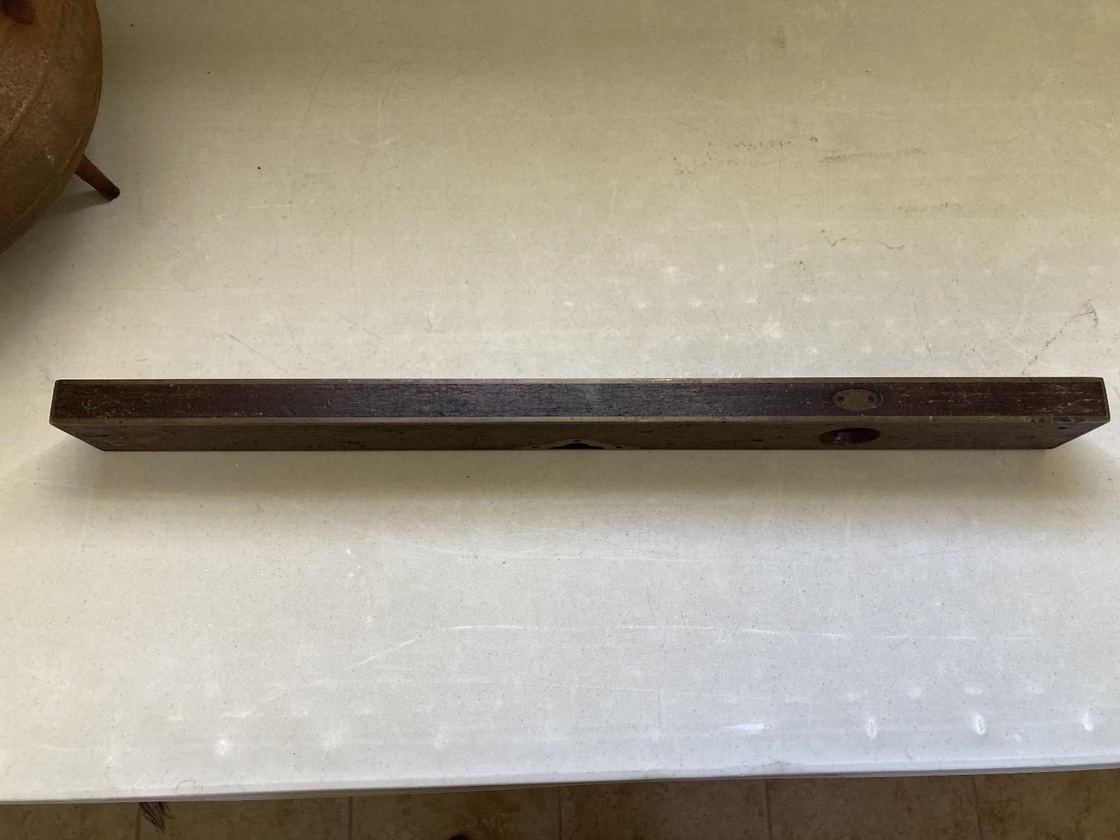 EARLY STRATTON BROS N0 1, 30" BRASS BOUND LEVEL.