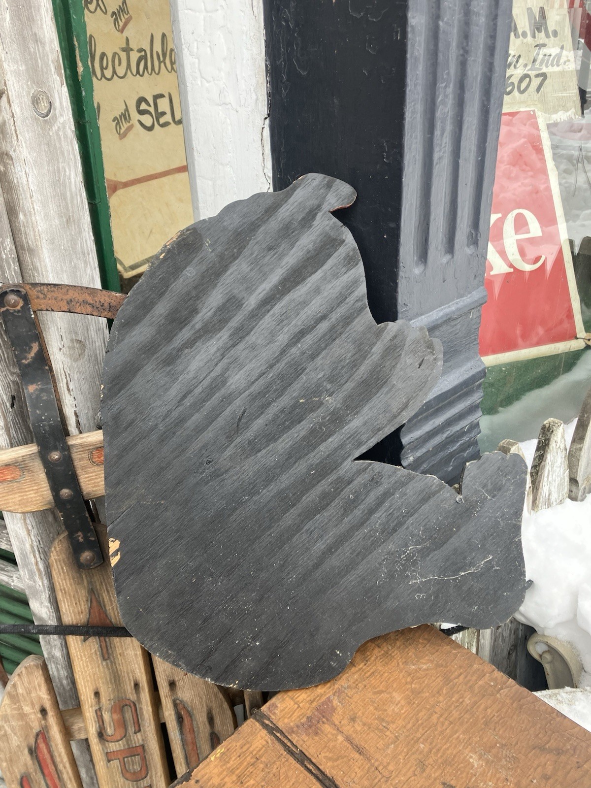 Vintage Honey for Sale Bear Bee Shop Sign Folk Art Plywood