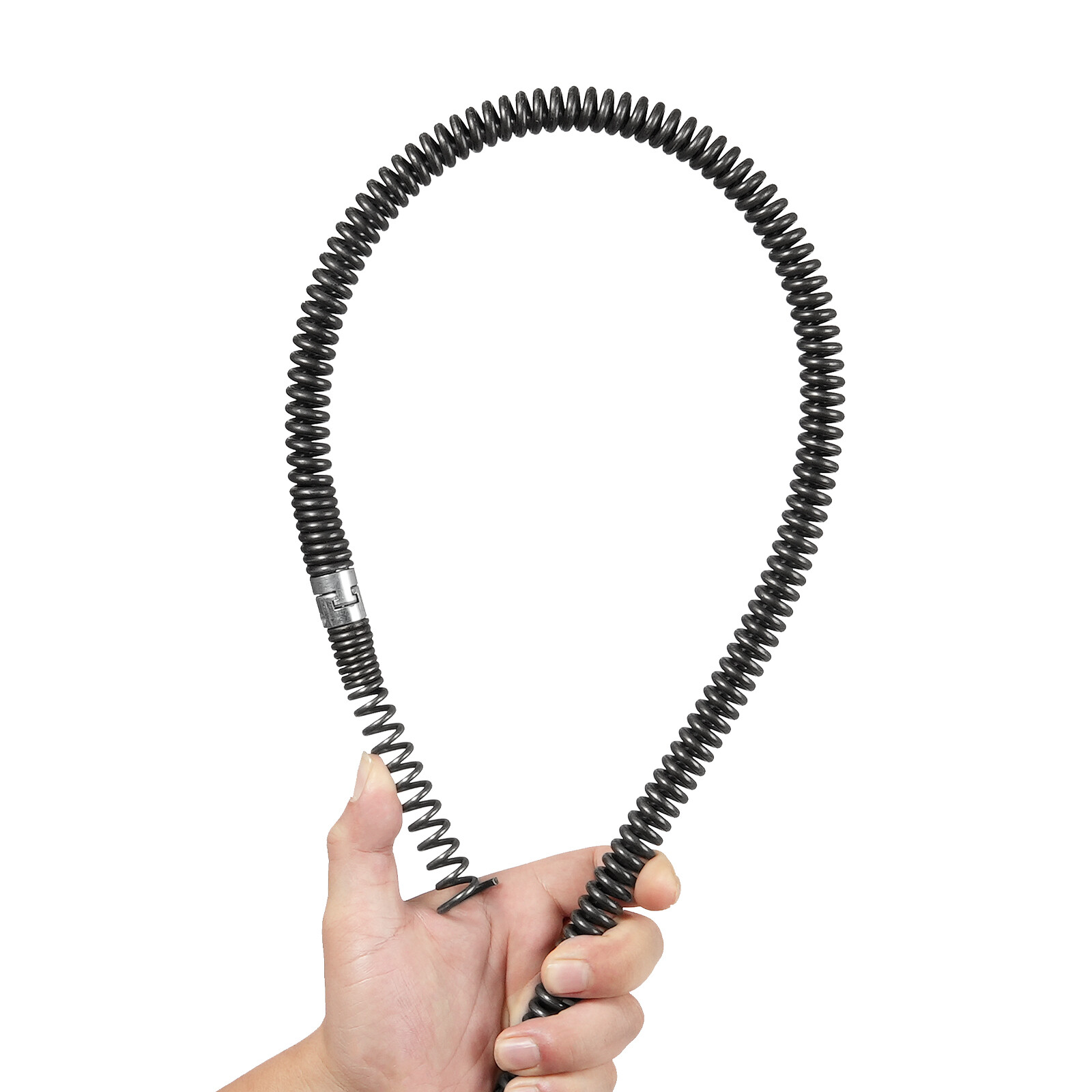 VEVOR Sectional Drain Cleaning Cable 100FTx5/8In & 7 Cutters for 0.8"-3.9" Pipes