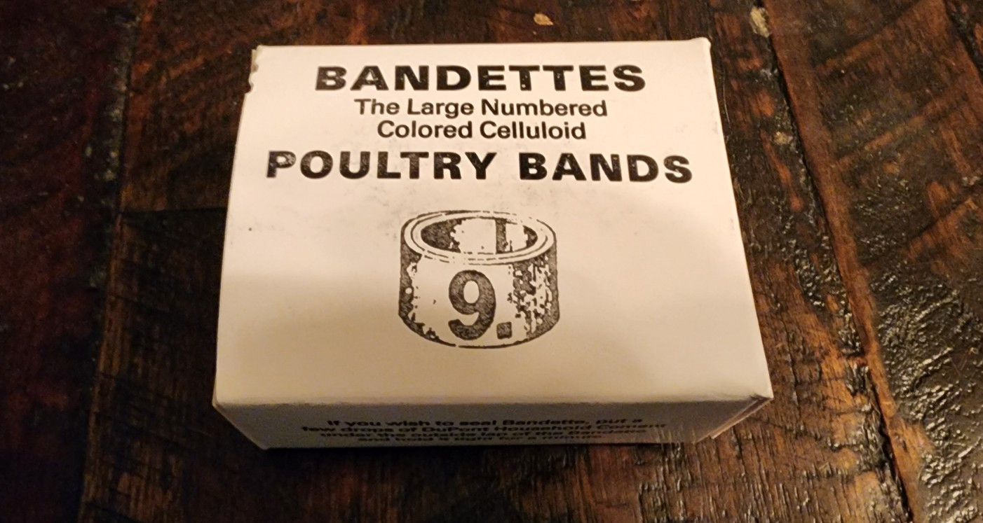 No. 9 Plastic Leg Bands Bandettes for Chickens Ducks and Pheasant
