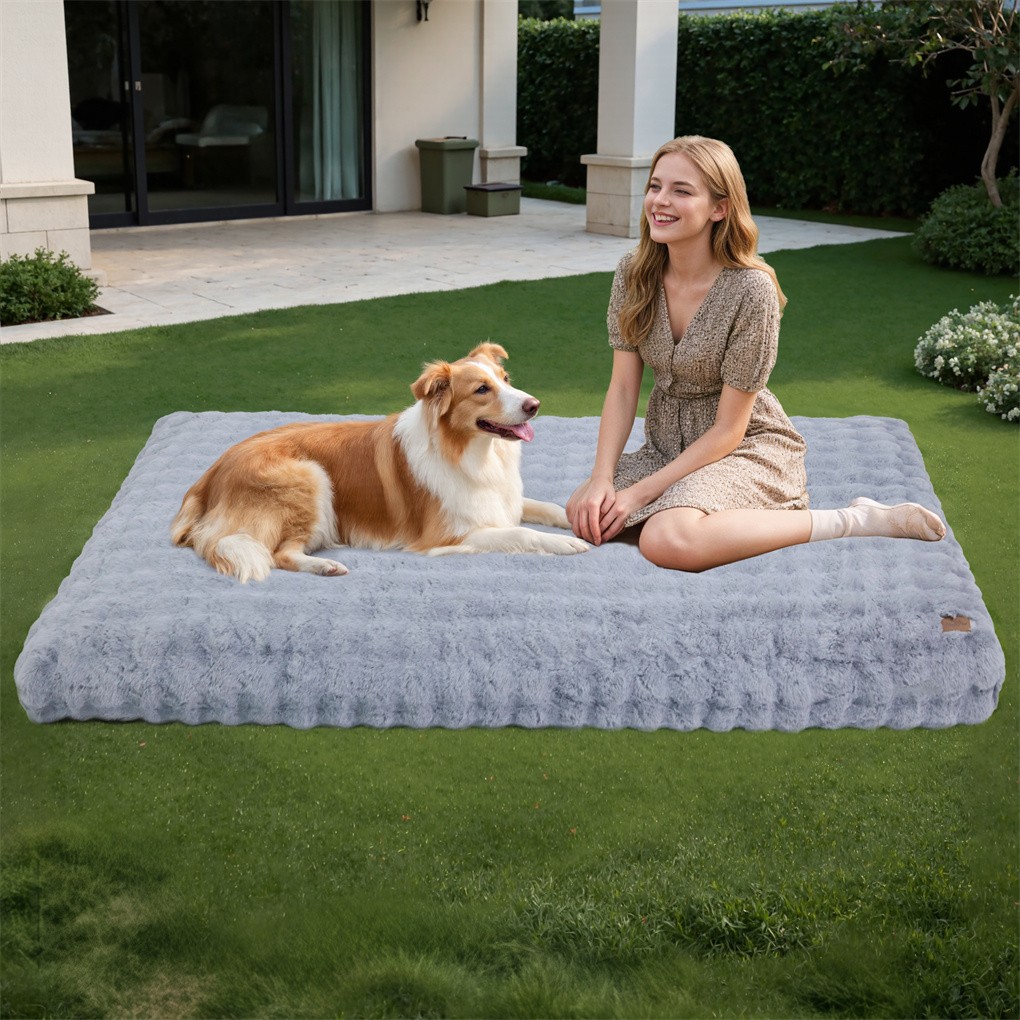 Jumbo Anti-Anxiety Calming Dog Bed Removable Cover Pet Beds Mattress Non Skid US