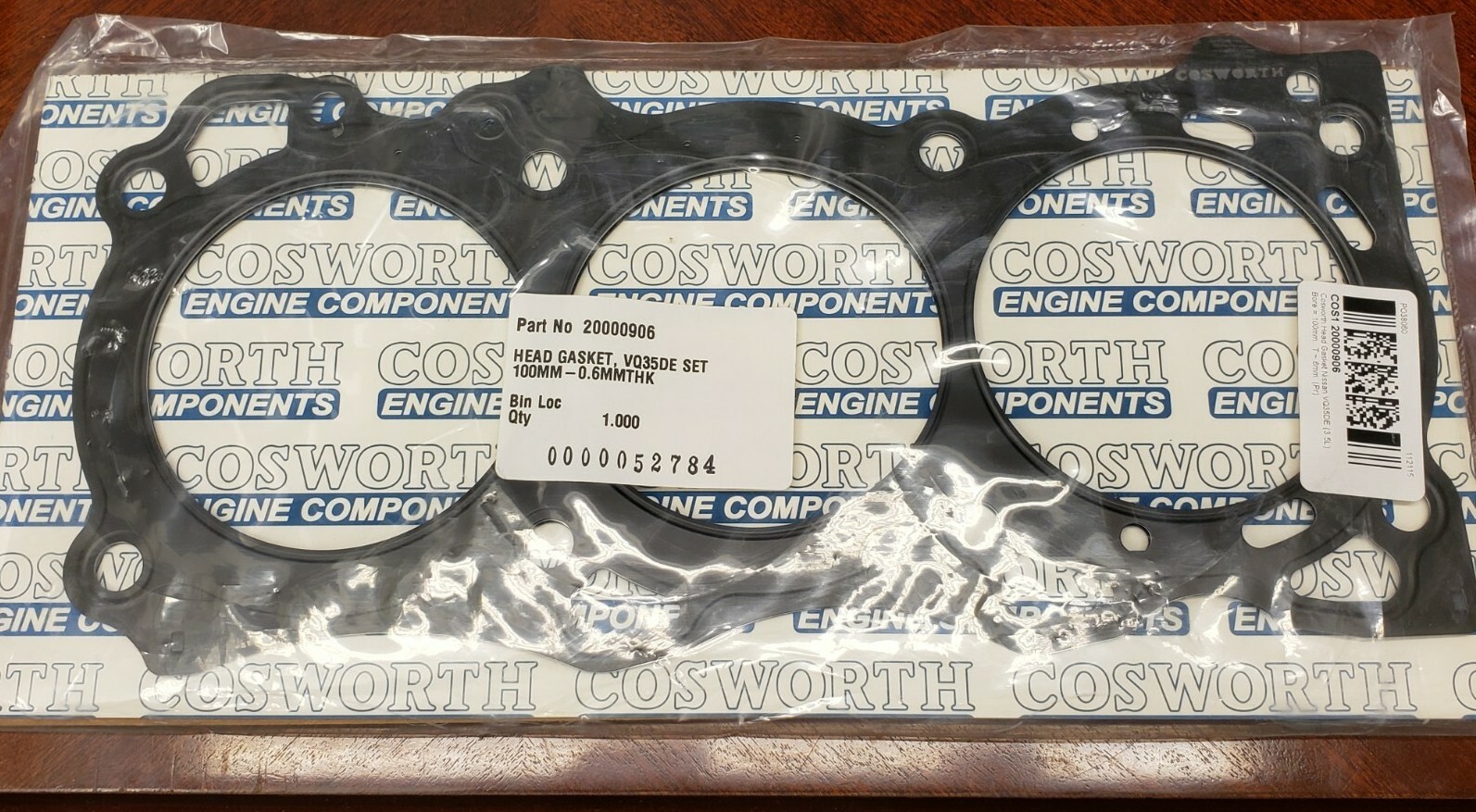 Cosworth MLS Head Gasket for Nissan VQ35DE 3.5L engine 100mm bore .6mm thick