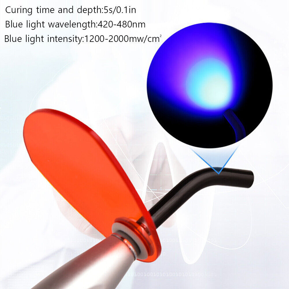 Dental Wireless Cordless LED Cure Curing Light Lamp 2000mw 5W Tool Resin Cure US