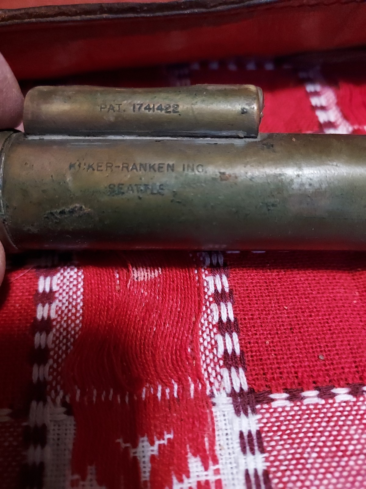 KUKER-RANKEN hand held all brass sight level,scope pat: 1741422 working Antique