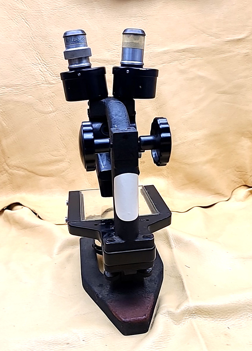 Antique Bausch & Lomb Metallurgical Microscope w/ Illuminator Scientific Lab