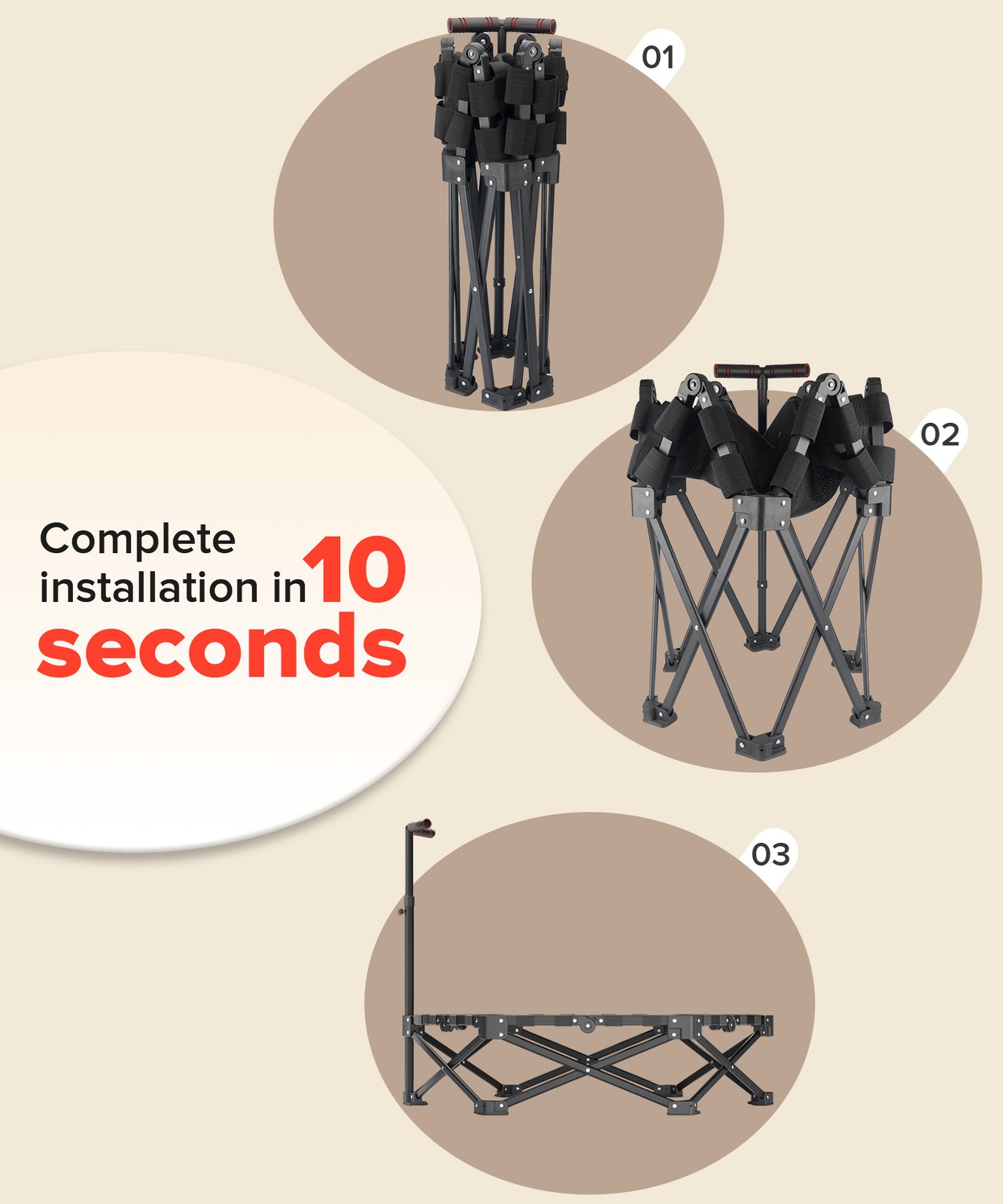 40" 330lbs Foldable Mini Fitness Trampoline Indoor Exercise Rebounder for Adults