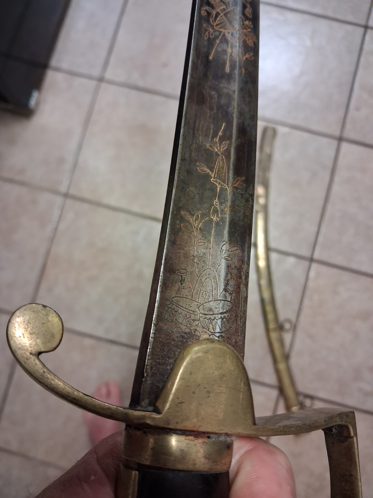 Signed John Prosser of London- War of 1812 Infantry Officers Sword w Scabbard