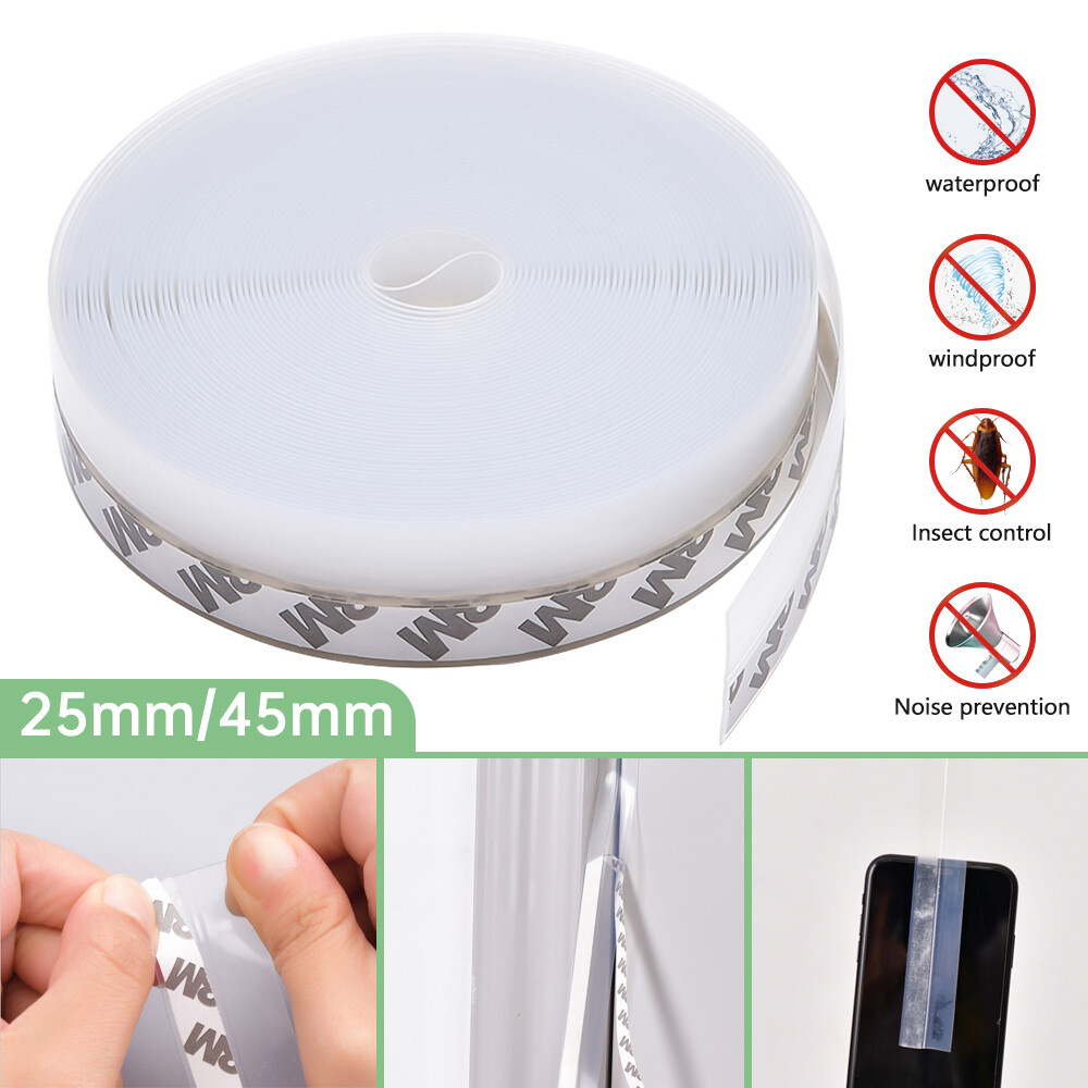 16.4Ft Silicone Seal Strip Door Weather Stripping Sealing Tape for Draft Stopper