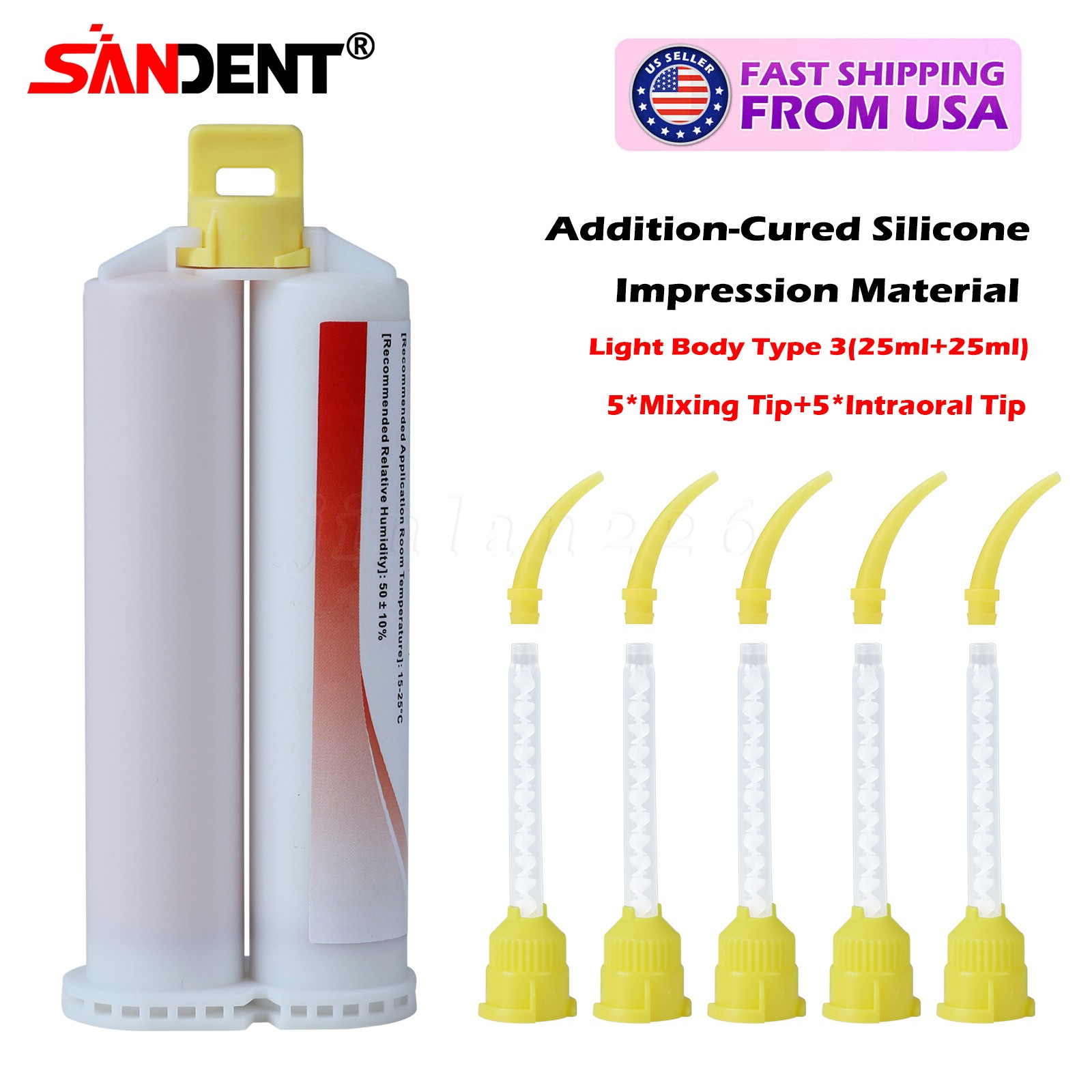 Dental Light BODY REGULAR Set VPS PVS VPS Impression Material 50ML Cartridges