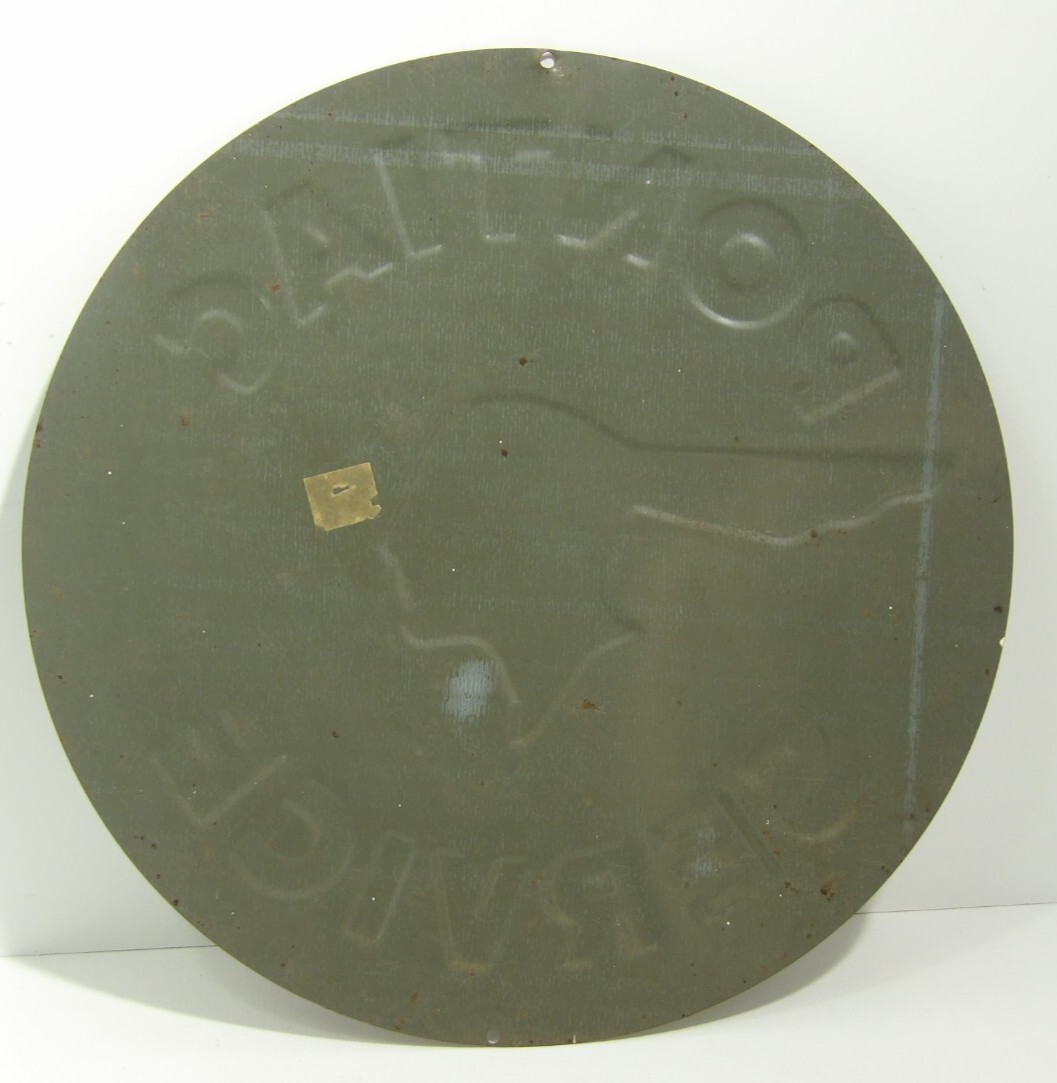 Pontiac Authorized Service Metal Sign 10.75" Round Garage Car Truck