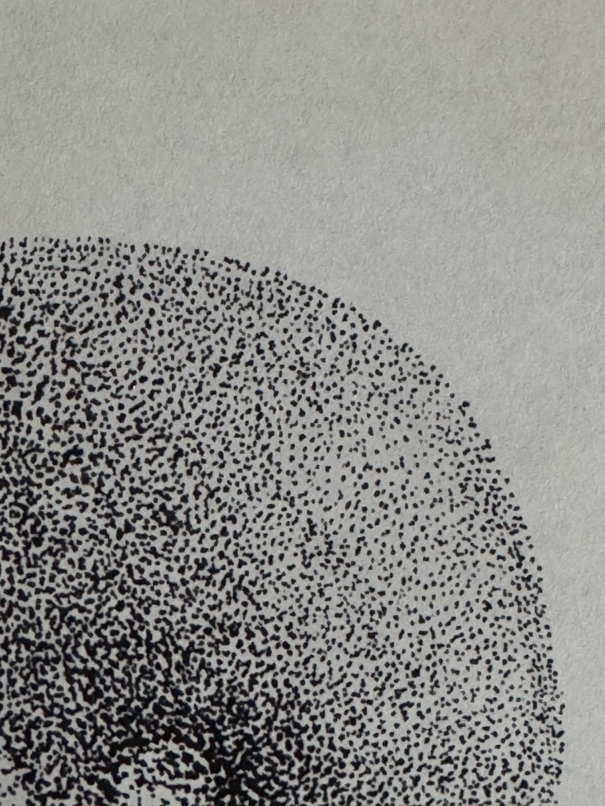 Original Pointillism Young African-American Woman Pen Portrait Drawing 8.5"x11"