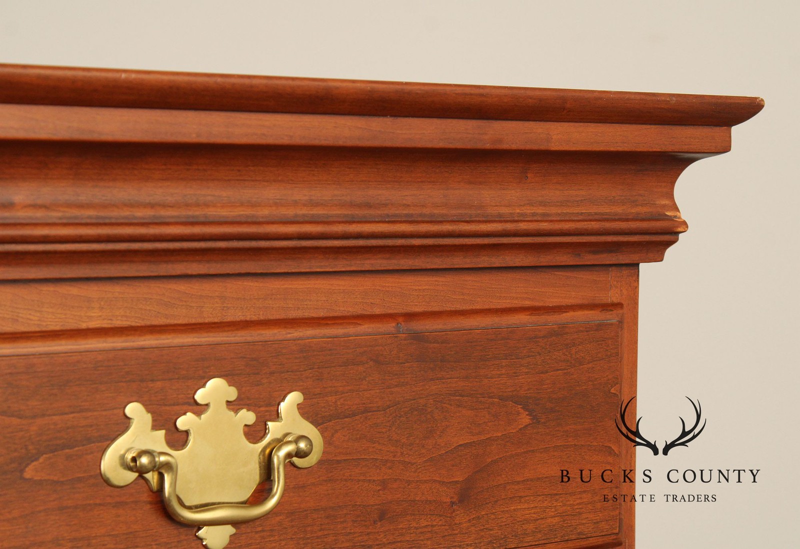 Custom Crafted Queen Anne Style Cherry Highboy Chest