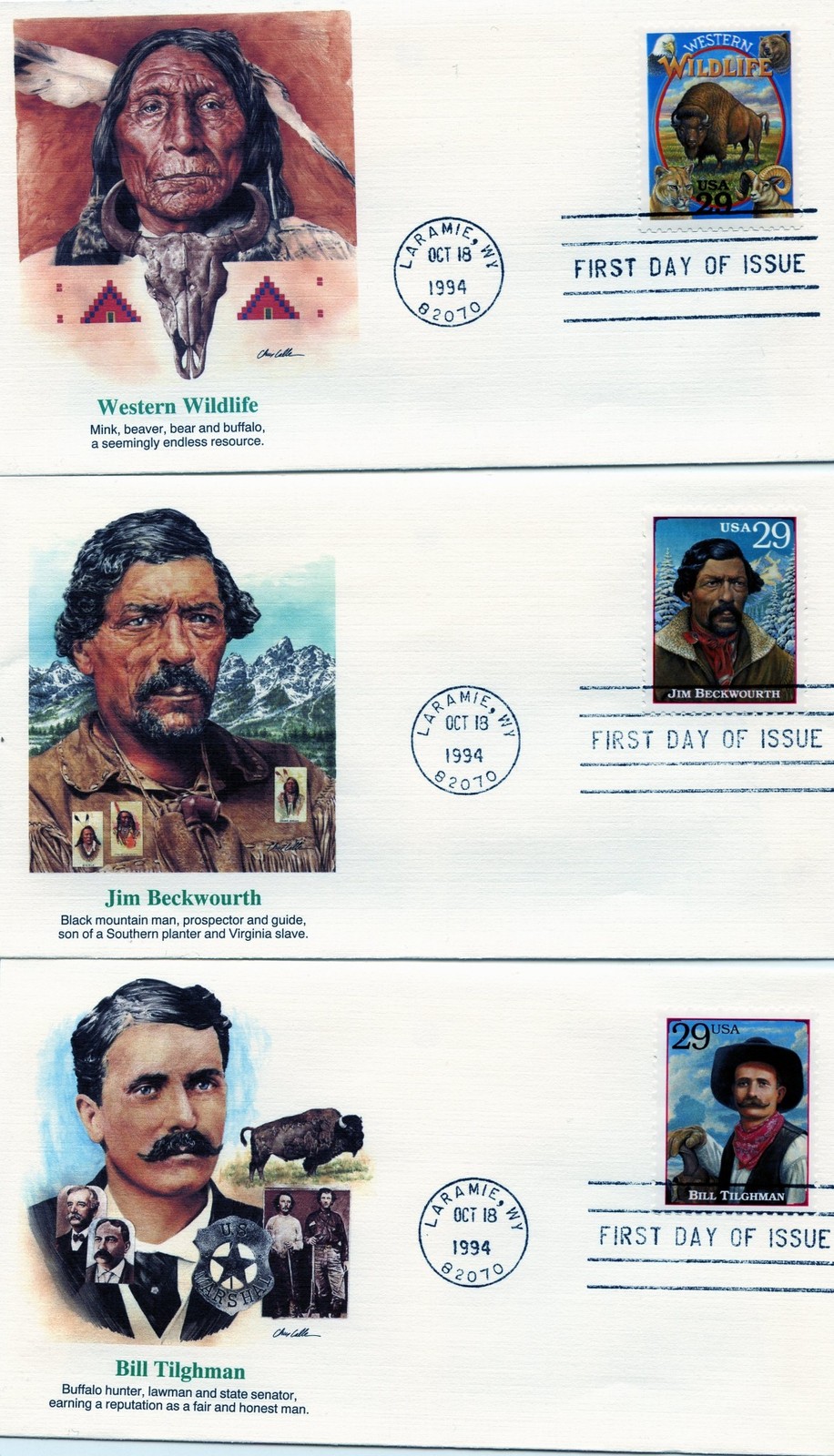 WWLF FLEETWOOD CACHET FDC LEGENDS OF THE WEST 2869a-t COMPLETE SET OF 20 COVERS