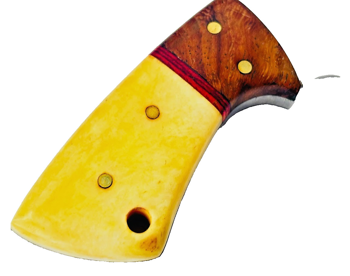 Small Skinning Knife Mirror Finished Blade 6" Fixed Blade Knife & Leather Sheath