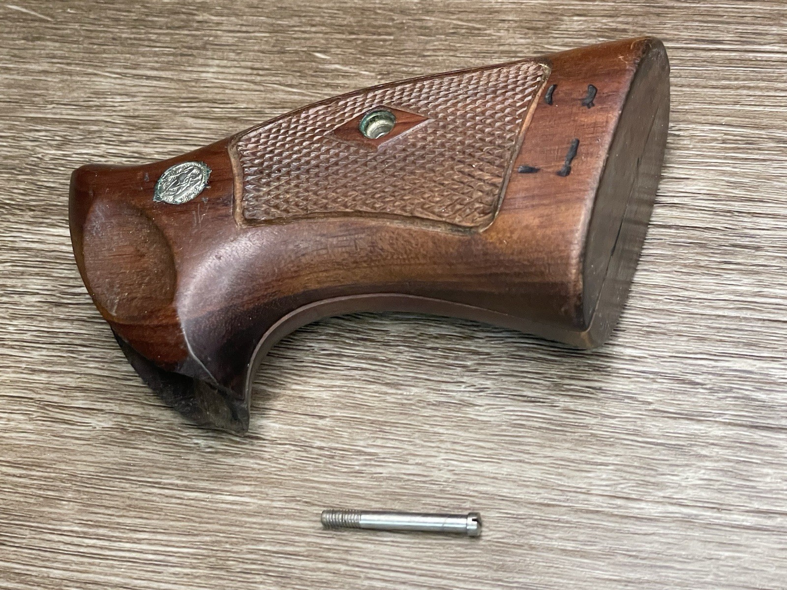 Vtg Smith & Wesson Early N Frame Square Butt Diamond Target Factory Grip