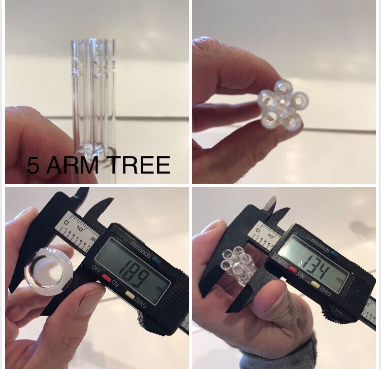 14mm Glass Downstem 45 Degree Curved Bent 3” 4” 5” 6” Inch Grommet Premium Perc