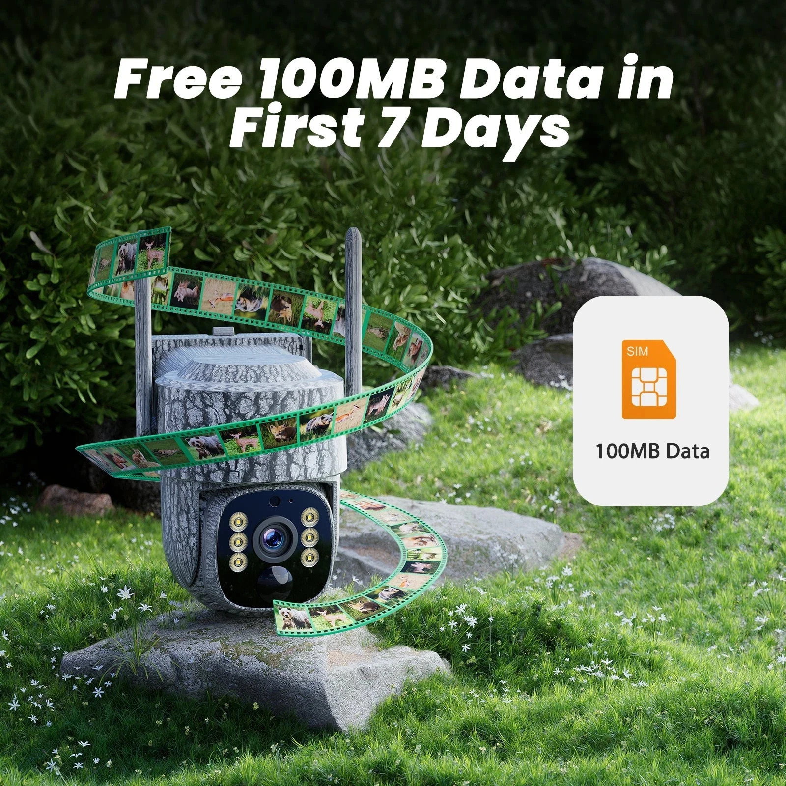 4G LTE Cellular Solar Battery Security Camera 2.5K Outdoor Wireless 2 Way Audio