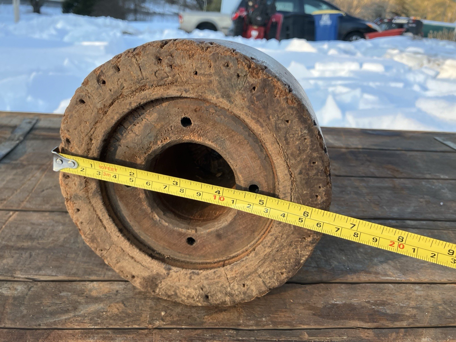 Antique Wooden Hat Form Block Dome Mold Millinery Primitive
