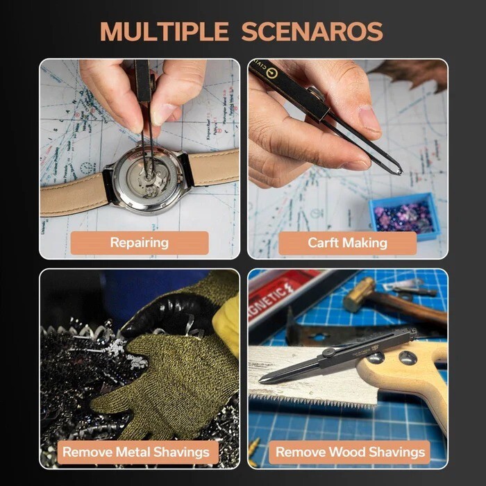 Civivi Tac-N-Tweeze Stainless Steel Tweezers Brass Handle Black Stonewash Finish