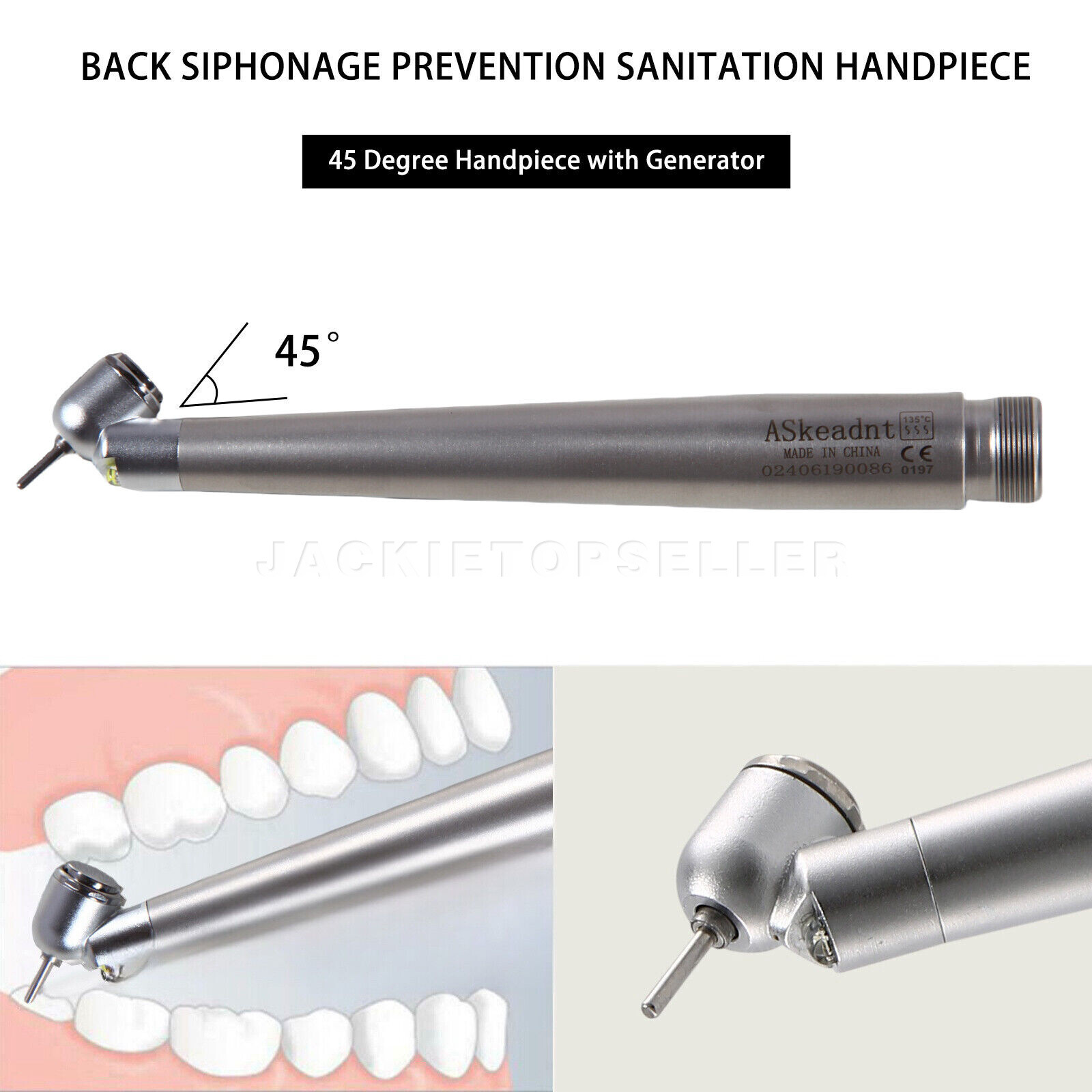 45° Surgical NSK PANA MAX Style Dental Pieza de mano alta velocidad 2Hole Borden