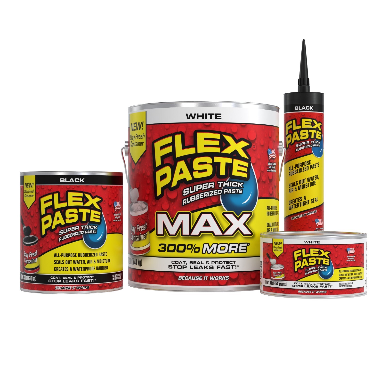 Flex Paste, Waterproof Paintable Putty, Spackle Sealant, Fill Gaps Cracks Holes