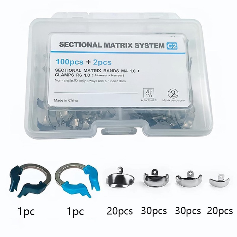 Dental Matrix Bands Ring Sectional Matrice Clamp Fit Garrison Palodent V3 System