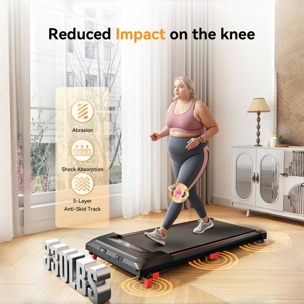 Brand-new home treadmill Walking Mat featuring a remote control and LED