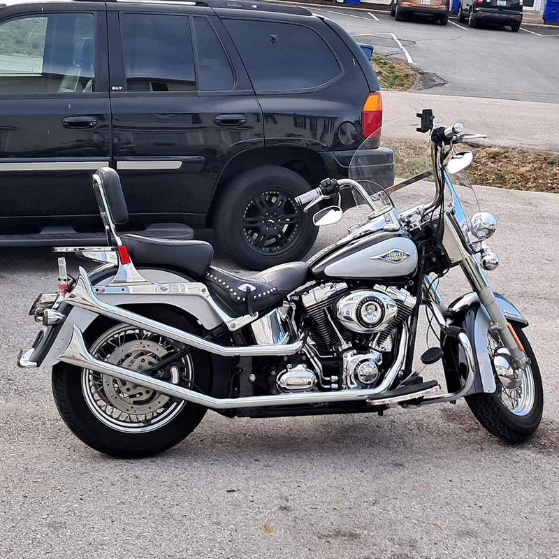 Fishtail Upsweeps for 86-17 Narrow Tire Harley Softail Exhaust Pipes Upgrading