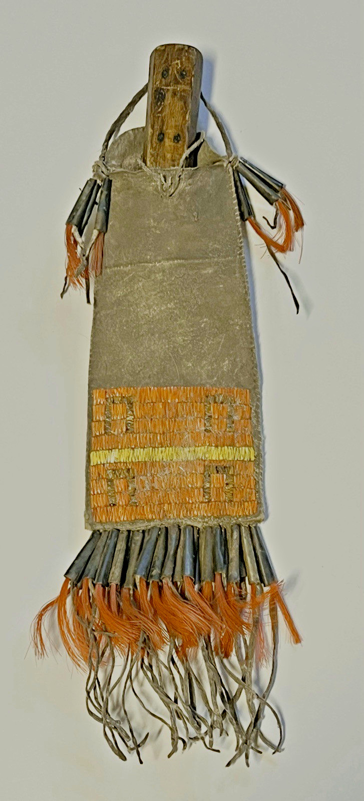 Antique Native American Indian Quilled Sheath & Knife; Late 1890's; Lot #A2