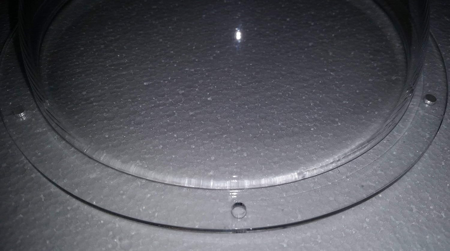 Clear Acrylic Dome Plastic Hemisphere 6 in With Flange Pre Drilled Holes